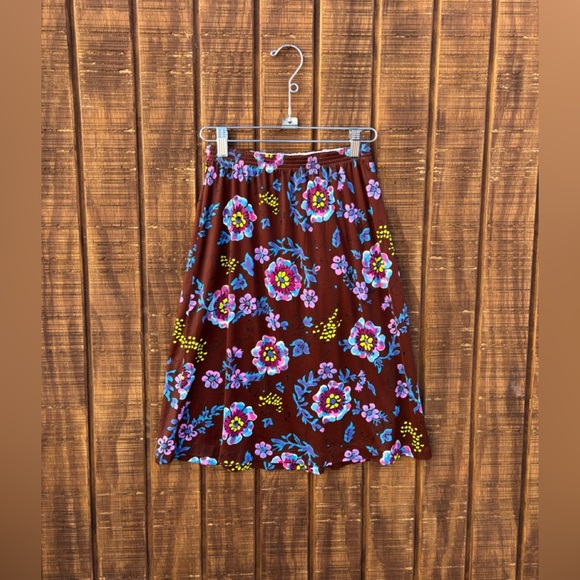 Vintage Brown Floral Skirt - Picture 8 of 10